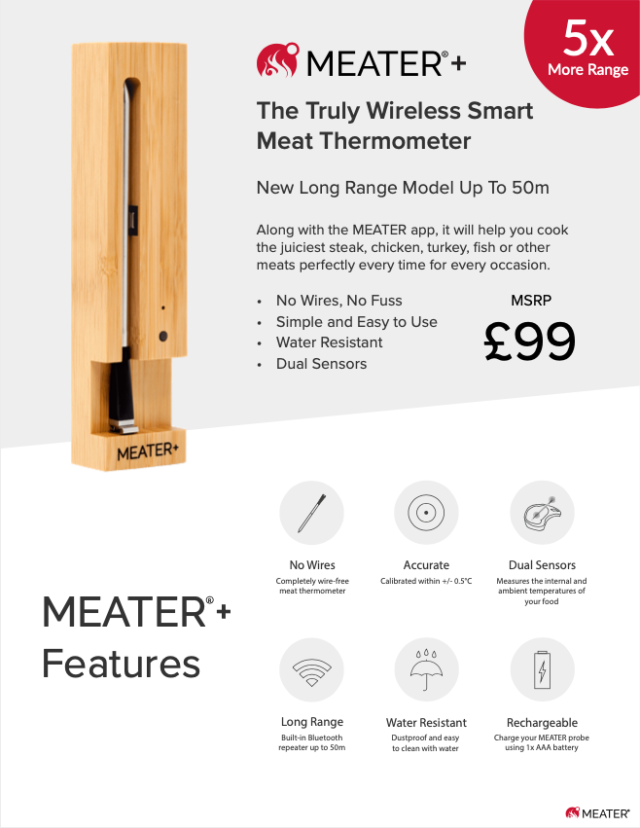 MEATER Plus Wireless Meat Thermometer | Costco UK